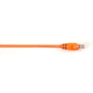Black Box CAT6PC-003-OR 3 ft. Connect CAT6 250-MHz Molded Snagless Stranded Ethernet Patch Cable - UTP, CM PVC (RJ45 M/M) Orange