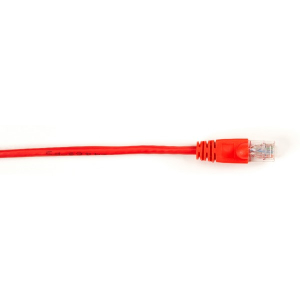 Black Box CAT6PC-003-RD-10PAK CAT6 250-MHz Molded Snagless Stranded Ethernet Patch Cable - Unshielded (UTP), CM PVC (RJ45 M/M), Red, 3-ft., 10-Pack