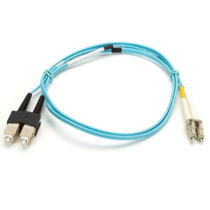 Black Box EFNT010-003M-SCLC 50/125 Multimode Fiber Optic Patch Cable, SC to LC, Aqua, 3-m (9.8-ft.)