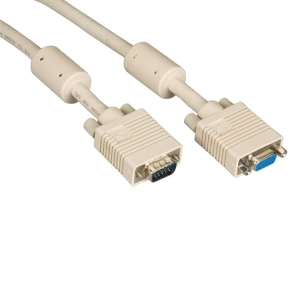 Black Box EVNPS06-0050-MF VGA Video Cable with Ferrite Core - Beige, Male/Female, 50-ft. (15.2-M)