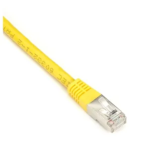 Black Box EVNSL0172YL-0006 CAT5e 100-MHz Stranded Ethernet Patch Cable with Slim FF Molded Boot - Shielded (F/UTP), CM PVC (RJ45 M/M), Yellow, 6-ft.