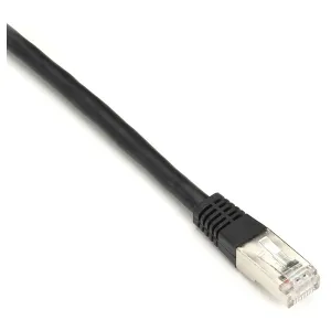 Black Box EVNSL0272BK-0030 CAT6 250-MHz Stranded Ethernet Patch Cable with Slim FF Molded Boot - Shielded (S/FTP), CM PVC (RJ45 M/M), Black, 30-ft.