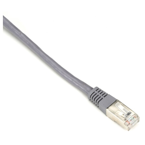 Black Box EVNSL0272GY-0015 CAT6 250-MHz Stranded Ethernet Patch Cable with Slim FF Molded Boot - Shielded (S/FTP), CM PVC (RJ45 M/M), Gray, 15-ft.