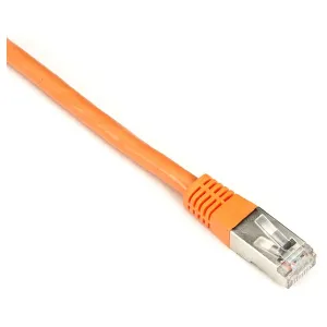 Black Box EVNSL0272OR-0005 CAT6 250-MHz Stranded Ethernet Patch Cable with Slim FF Molded Boot - Shielded (S/FTP), CM PVC (RJ45 M/M), Orange, 5-ft.