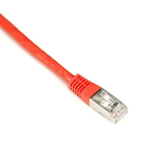 Black Box EVNSL0272RD-0001 CAT6 250-MHz Stranded Ethernet Patch Cable with Slim FF Molded Boot - Shielded (S/FTP), CM PVC (RJ45 M/M), Red, 1-ft.