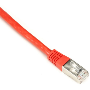 Black Box EVNSL0172RD-0020 20 ft. CAT5e 100-MHz Stranded Ethernet Patch Cable with Slim FF Molded Boot - Shielded (F/UTP), CM PVC (RJ45 M/M) Red