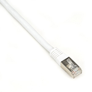 Black Box EVNSL0272WH-0020 CAT6 250-MHz Stranded Ethernet Patch Cable with Slim FF Molded Boot - Shielded (S/FTP), CM PVC (RJ45 M/M), White, 20-ft.