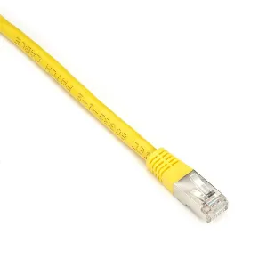 Black Box EVNSL0272YL-0003 CAT6 250-MHz Stranded Ethernet Patch Cable with Slim FF Molded Boot - Shielded (S/FTP), CM PVC (RJ45 M/M), Yellow, 3-ft.