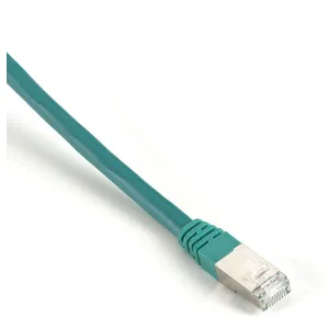 Black Box EVNSL0273GN-0020 SlimLine CAT6 00-MHz Molded Boot Solid Ethernet Patch Cable - Shielded (F/UTP), CMP Plenum (RJ45 M/M), Green, 20-ft.