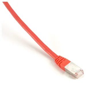 Black Box EVNSL0273RD-0010 SlimLine CAT6 00-MHz Molded Boot Solid Ethernet Patch Cable - Shielded (F/UTP), CMP Plenum (RJ45 M/M), Red, 10-ft.