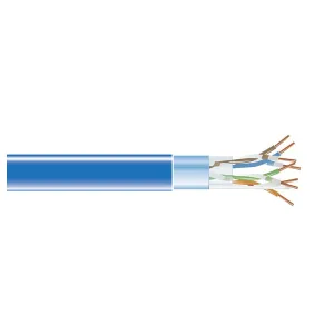 Black Box EVNSL0511A-1000-R2 CAT5e 350-MHz Solid Ethernet Bulk Cable - Shielded (F/UTP), CMP Plenum, TAA, Blue, 1000-ft. (304.8-m) Spool