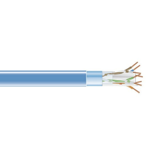 Black Box EVNSL0611A-1000 CAT6 400-MHz Solid Ethernet Bulk Cable - Shielded (F/UTP), CMP Plenum, 1000-ft. (304.8-m) Spool Blue