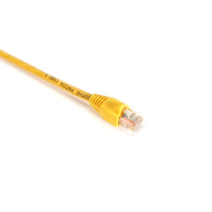 Black Box EVNSL84-0025 GigaBase CAT5e 350-MHz Snagless Stranded Ethernet Patch Cable - Unshielded (UTP), CM PVC (RJ45 M/M), Yellow, 1-ft. (0.3-m)