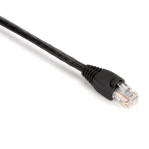 Black Box EVNSL87-0015 GigaBase CAT5e 350-MHz Snagless Stranded Ethernet Patch Cable - Unshielded (UTP), CM PVC (RJ45 M/M), Black, 15-ft. (4.6-m)