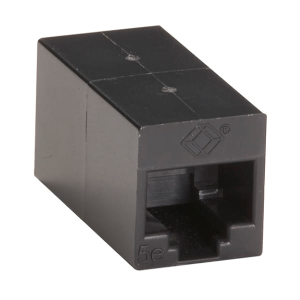 Black Box FM509 CAT5e Coupler - Unshielded Straight-Pin Black