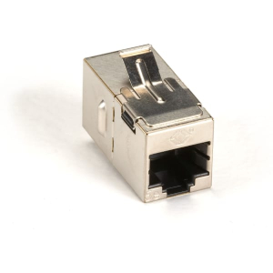 Black Box FM593 CAT5e Keystone Coupler - Shielded Straight-Pin Silver