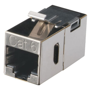 Black Box FM693 CAT6 Keystone Coupler - Shielded Straight-Pin Silver