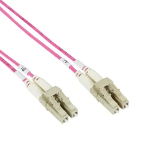 Black Box FOM4-002M-LCLC Connect OM4 50/125 Multimode Fiber Optic Patch Cable - 10/40/100G LSZH LC to LC Erika Violet 2-m (6.5-ft.)