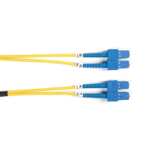 Black Box FOSM-002M-SCSC Connect OS2 9/125 Singlemode Fiber Optic Patch Cable - OFNR PVC SC to SC Yellow 2-m (6.5-ft.)