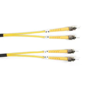 Black Box FOSM-003M-STST Connect OS2 9/125 Singlemode Fiber Optic Patch Cable - OFNR PVC ST to ST Yellow 3-m (9.8-ft.)