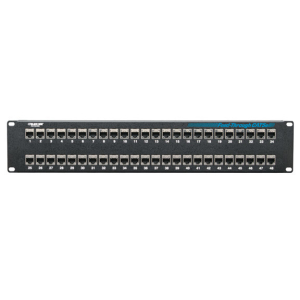 Black Box JPM806A-R2 CAT5e Feed-Through Patch Panel - 2U, Shielded, 48-Port