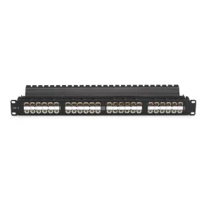 Black Box JPM820A-HD CAT6 Feed-Through High-Density Patch Panel, 1U, Unshielded, 48-Port