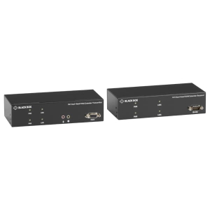 Black Box KVXLC-200-R2 KVX Series KVM Extender Kit Over CATx - Dual-Monitor, DVI-D, USB 2.0, Audio, Serial, Local Video Out