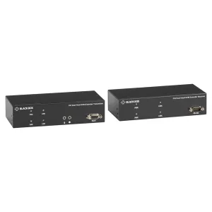 Black Box KVXLCF-200-SFPBN3-R2 KVM Extender Kit Over Fiber Bundle - Dual-Monitor DVI-D USB 2.0 Serial Audio Local Video 1250-Mbps LC SM 1310nm 20km