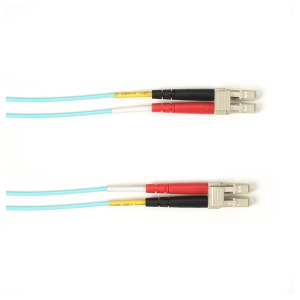 Black Box FOLZHM4-020M-LCLC-AQ Colored Fiber OM4 50/125 Multimode Fiber Optic Patch Cable - LSZH LC to LC Aqua 20-m (65.6-ft.)