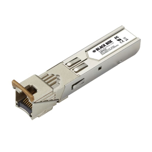 Black Box LFP415 LFP410 Series Gigabit (1.25-Gbps) Extreme Temperature SFP with Extended Diagnostics - (1) 1.25-Gbps Copper RJ45, SerDes, 100m