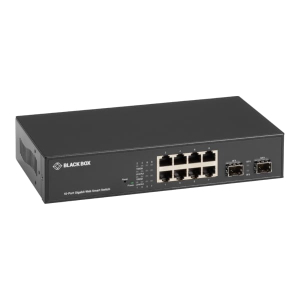 Black Box LGB710A LGB700 Series Gigabit Ethernet (1000-Mbps) Web Smart Switch - (8) 10/100/1000-Mbps Copper RJ45, (2) 100/1000-Mbps SFP