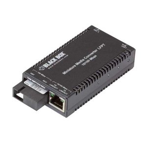Black Box LHC029A-R4 Multi Power Miniature Fast Ethernet (100 Mbps) Media Converter, 10/100 Mbps Copper to 100 Mbps Simplex Singlemode Fiber, 20km