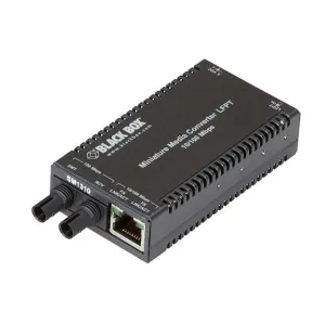Black Box LHC036A-R4 MultiPower Miniature Fast Ethernet (100-Mbps) Media Converter - 10/100-Mbps Copper to 100-Mbps Singlemode Fiber, 1310nm, 40km, ST