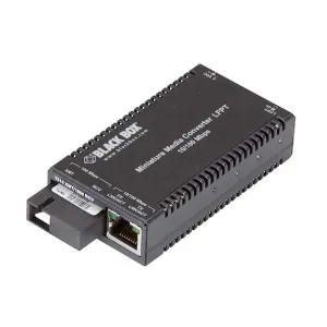 Black Box LHC042A-R4 MultiPower Miniature Fast Ethernet Media Converter -10/100-Mbps Copper to 100-Mbps Simplex Singlemode Fiber, 1310/1550nm, 2km, SC