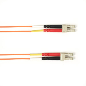 Black Box FOCMPM4-003M-LCLC-OR OM4 50/125 Multimode Fiber Optic Patch Cable - OFNP Plenum, LC to LC, Orange, 3-m (9.8-ft.)