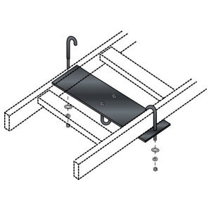 Black Box RM653-R2 Rack-to-Runway Mounting Plate - Black GSA TAA