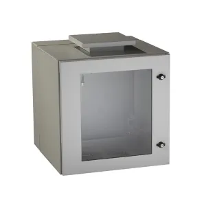 Black Box RMW5120AF NEMA 12 Wallmount Cabinet with Fan 12U 24" Cube Single-Hinged Beige GSA TAA Beige 120-lb. (54 kg) Capacity