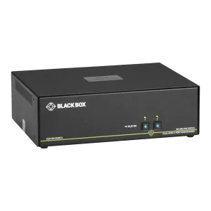 Black Box SS2P-DH-HDMI-U Secure KVM Switch NIAP 3.0 Certified - 2-Port Dual-Monitor HDMI 4K60 USB Audio
