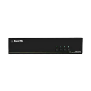 Black Box SS4P-QH-DP-UCAC Secure KVM Switch NIAP 3.0 Certified - 4-Port Quad-Monitor DisplayPort 1.2 4K30 HID Audio CAC GSA TAA