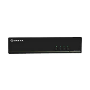 Black Box SS4P-QH-DVI-UCAC Secure KVM Switch NIAP 3.0 Certified-4-Port Quad-Monitor DVI-I PS2 USB Audio CAC GSA TAA