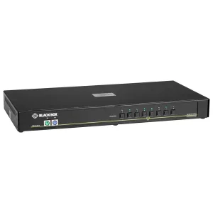 Black Box SS8P-SH-DVI-U Secure KVM Switch NIAP 3.0 Certified 8-Port Single-Monitor DVI-I PS2 USB Audio GSA TAA