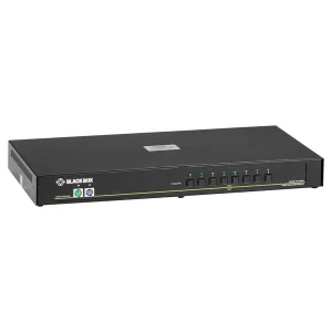 Black Box SS8P-SH-DVI-UCAC Secure KVM Switch NIAP 3.0 Certified - 8-Port Single-Monitor DVI-I USB PS2 Audio CAC GSA TAA