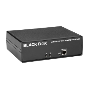Black Box SW1041A CAT6 A/B Switch, Latching RJ45 Remote Controlled Ethernet RS232, Dry Contact