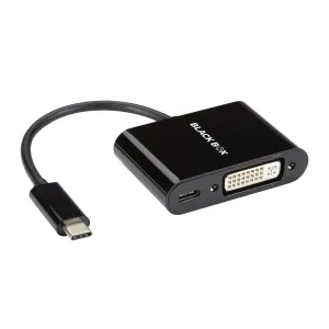 Black Box VA-USBC31-DVIC USB-C Adapter - USB-C to DVI Adapter with Power Delivery, 1080p 60Hz, 60W (20V 3A), DP 1.2 Alt Mode