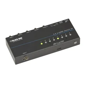 Black Box VSW-HDMI4X2-4K 4x2 4K HDMI Matrix Switch 4x2 GSA TAA