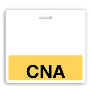 Brady People ID BBH-CNA Horizontal "CNA" Badge Buddies (Yellow Bar 3.38" x 3.09")