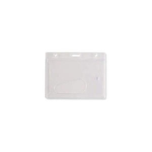 Brady People ID 726-CT1 3.38" x 2.13" Economy Crystal Clear Horizontal Side-Load Card Dispenser - 50 pcs