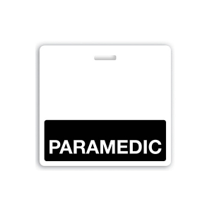 Brady People ID BBH-PARAMEDIC-B Horizontal "PARAMEDIC" Badge Buddies (Black Bar 3.38" x 3.09")