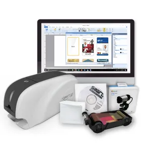 Brady People ID IDP-651527B SMART 31S Single-Sided ID Card Printer Bundle