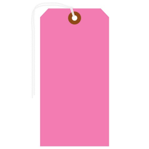 Brady 102124 Blank Heavy Duty Pink Tags, Cardstock, 4.75 in H x 2.375 in W, Pack of 1000 pcs